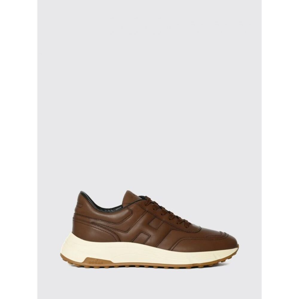 Hogan Men Hyperlight Low-Top Sneakers Hogan In Calfskin Leather With Side H Logo